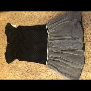 Silver and black girls dress
